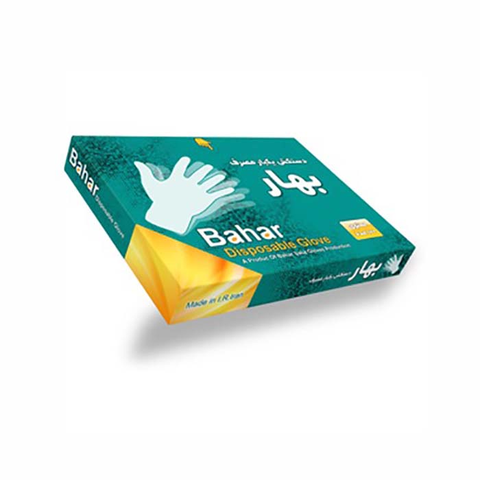 347e989d2515ec6c2c536c62409ac9d8.jpg قیمت و خرید دستکش نایلونی برند بهار (بسته ۱۰۰ عددی) - تصویر 1